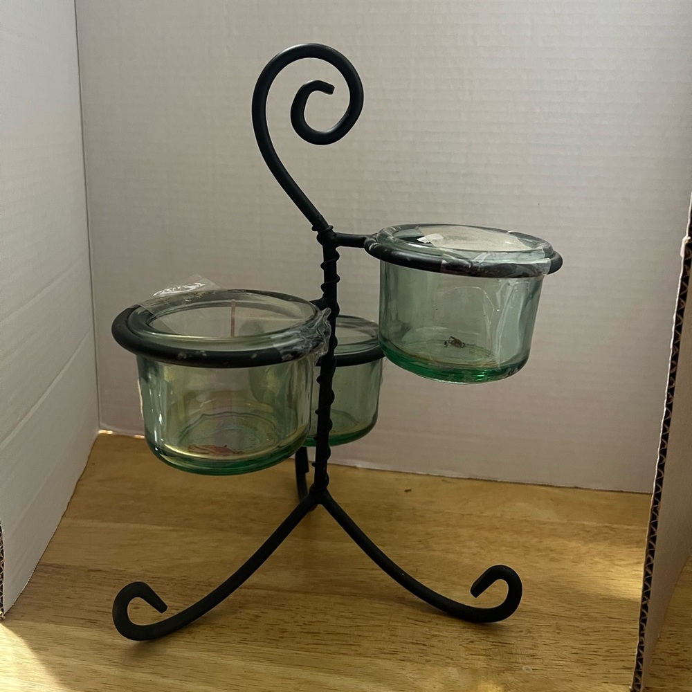Black Iron Decorative Candleholder